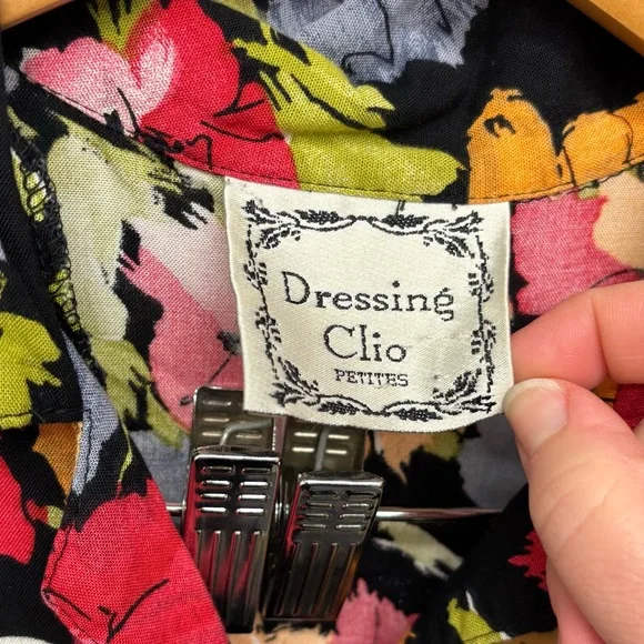 Vintage Dressing Clio button down 90s floral dress, petite small - Picture 9 of 11